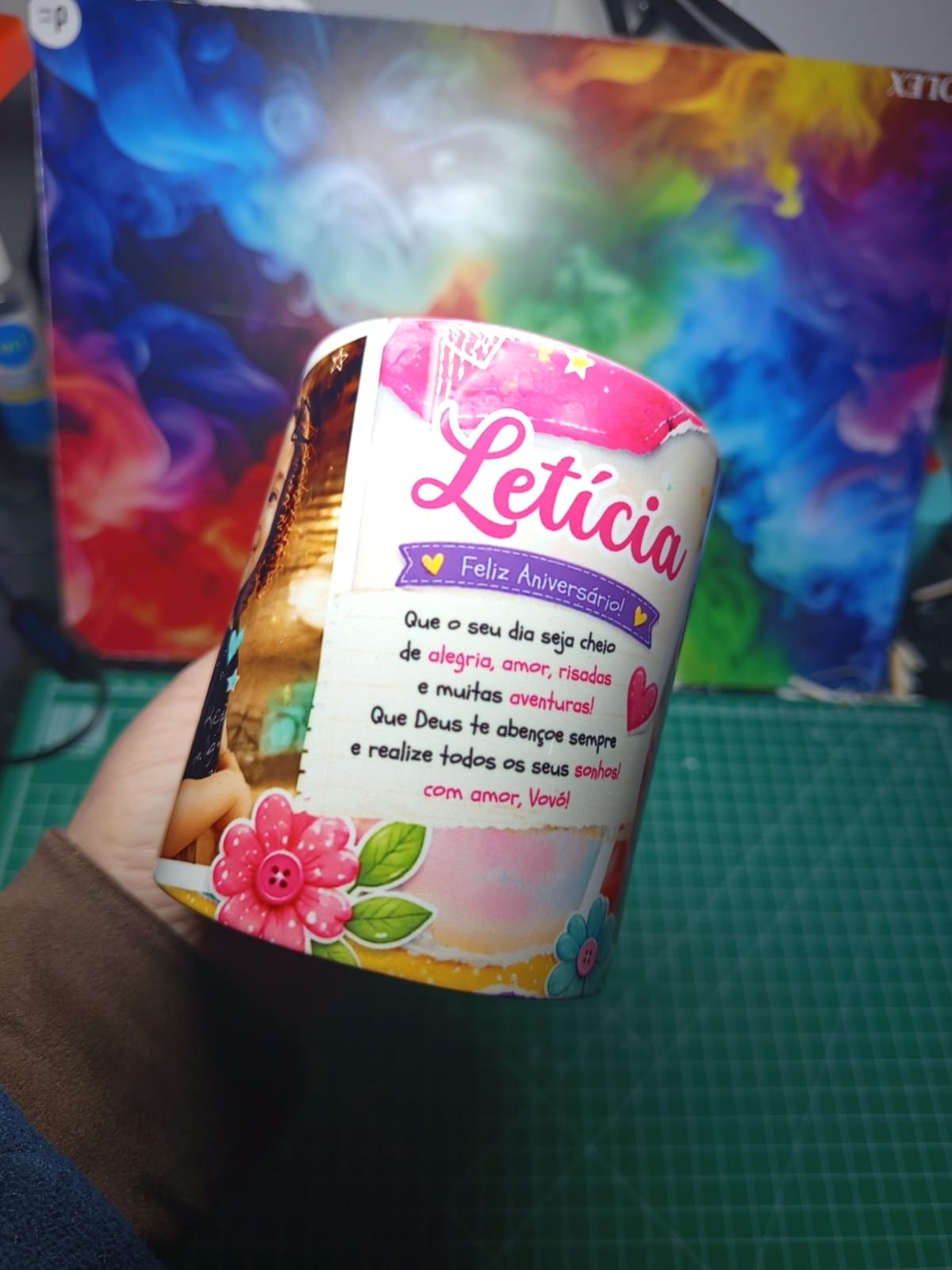 Caneca de aniversário — Letícia