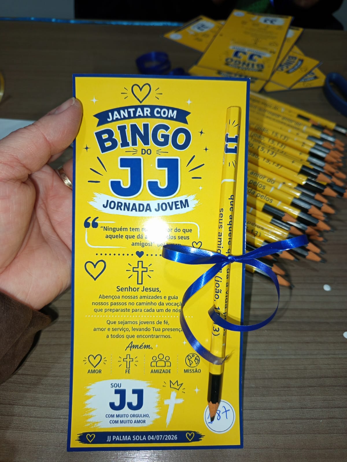 Cartela de bingo personalizada